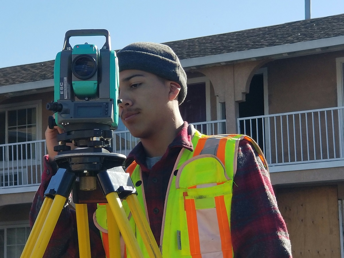man conducting a property survey